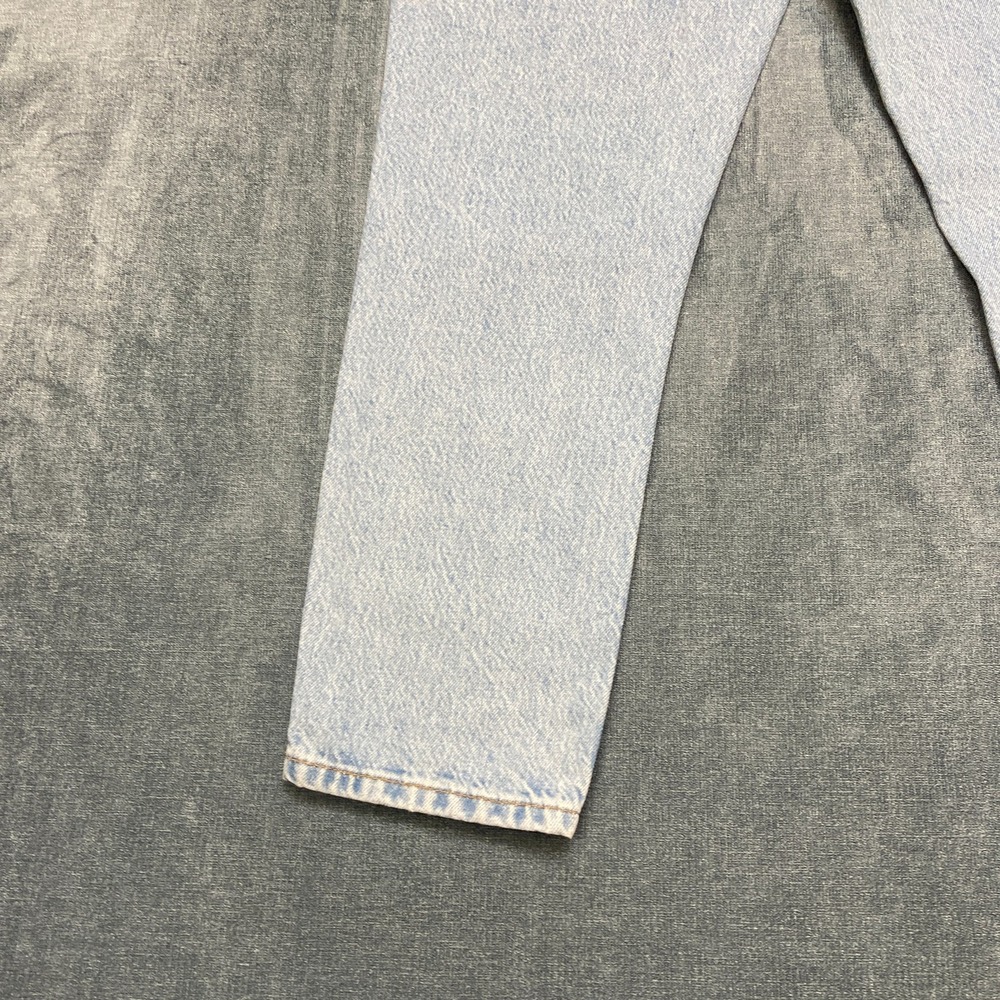 Topshop Jeans Womens 28x26.5 Blue Denim Travel High Rise Distressed Tapered Leg - Picture 3 of 10
